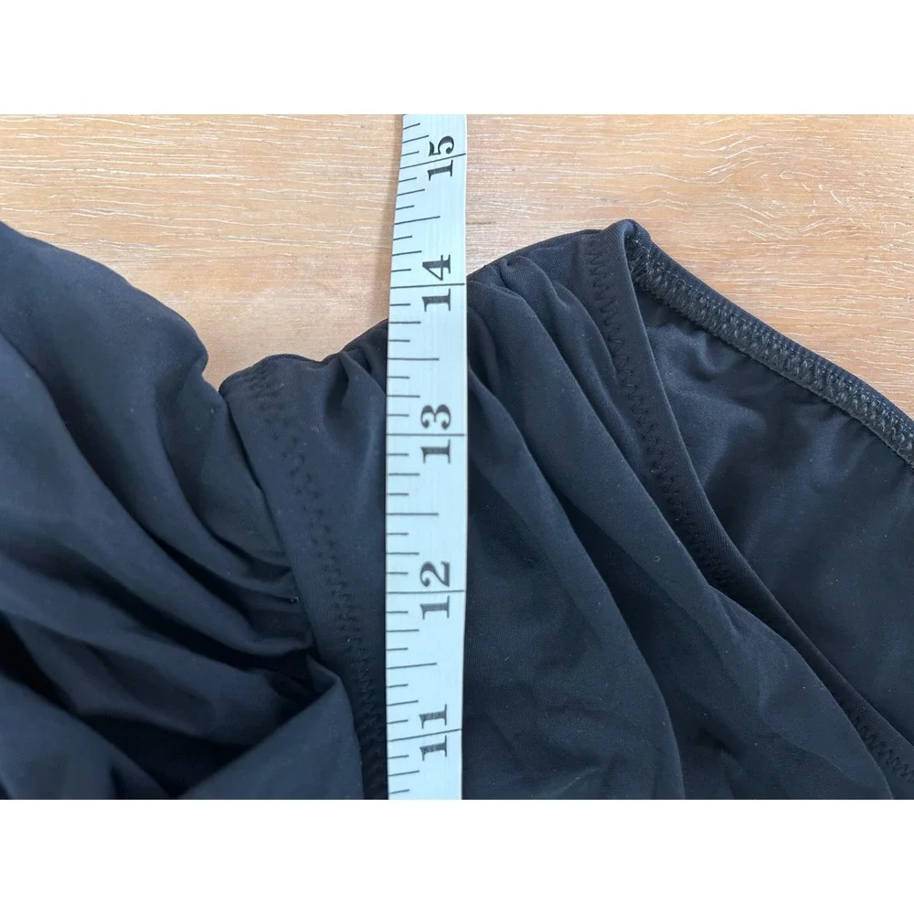 Gottex Profile Black Ruched Surplice One Piece Swimsuit‎ Adjustable Straps Sz 14
